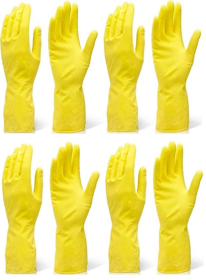RBGIIT Seebuy Premium Reusable Latex Silicone Safety Gloves for Washing, Cleaning, Kitchen, Garden and Sanitation (Colors Yellow Blue May Vary, 5 Pair) (YW 02) - Image 2